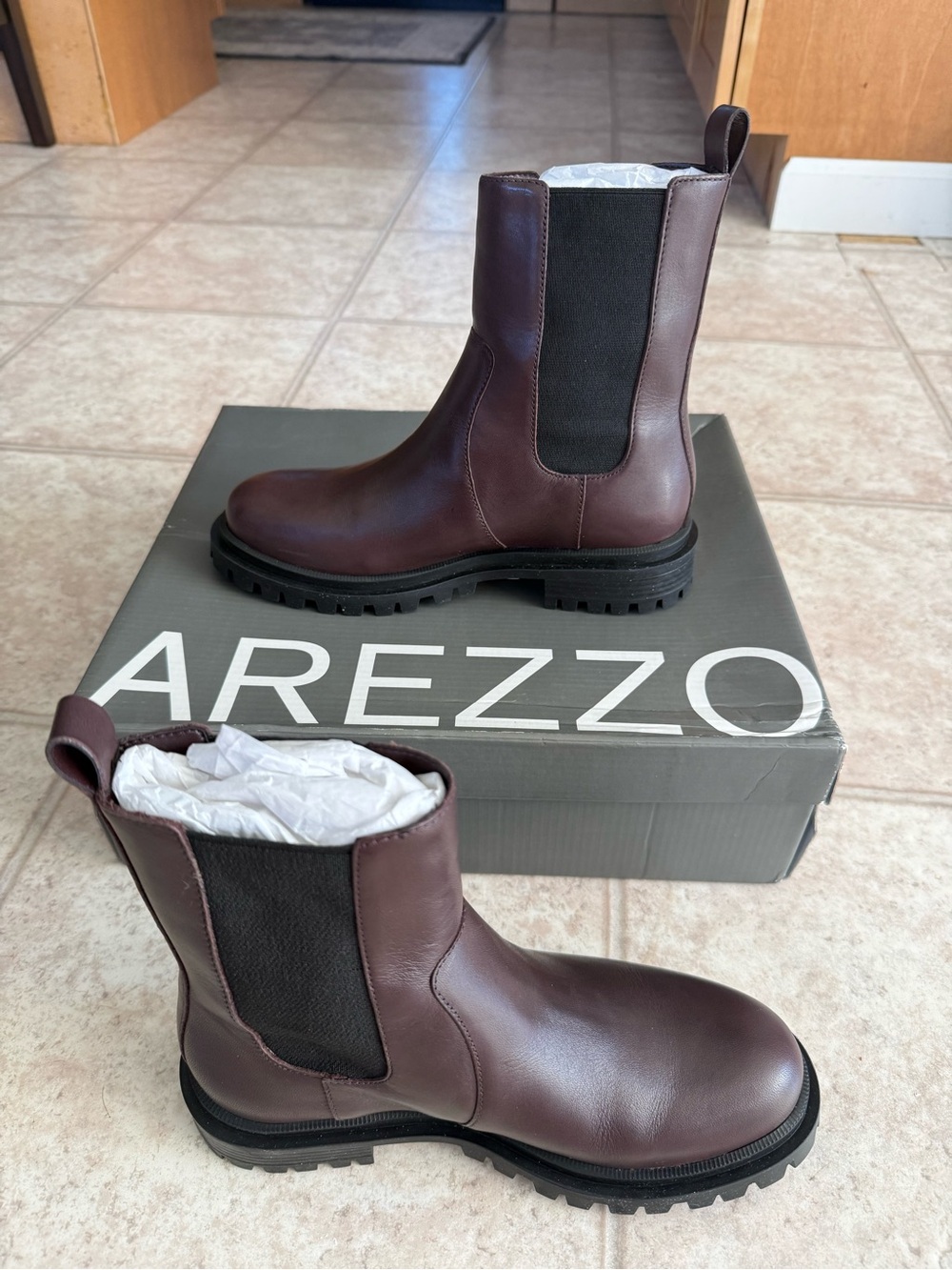 Arezzo Chelsea Boots - Brown